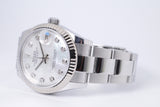 ROLEX 31mm DATEJUST FLUTED BEZEL OYSTER BRACELET MOTHER OF PEARL DIAMOND DIAL 278274 MINT BOX & PAPERS $12,500