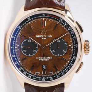 BREITLING ROSE GOLD PREMIER B01 BENTLEY CENTENARY NEAR MINT BOX & PAPERS $14,975