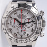 ROLEX WHITE GOLD DAYTONA METEORITE ROMAN NUMERAL DIAL 116519 WATCH & BOX