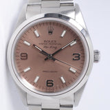 ROLEX 34mm AIR KING PINK COPPER DIAL REF 14000 UNPOLISHED MINT BOX & PAPERS $5,500