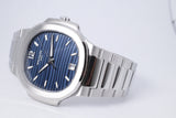 PATEK PHILIPPE NEW LADIES STAINLESS STEEL NAUTILUS BLUE DIAL 7118 BOX & PAPERS