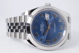 ROLEX NEW 2026 DATEJUST 41 FLAT BEZEL BLUE ROMAN DIAL JUBILEE BRACELET 126300 MINT BOX & PAPERS $11,900