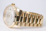 ROLEX 2005 YELLOW GOLD DAY-DATE PRESIDENT MOTHER OF PEARL DIAMOND DIAL 118238 BOX & PAPERS