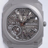 BVLGARI TITANIUM OCTO FINISSIMO SKELETON 8 DAYS 103610 BOX & PAPERS $16,500