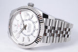 ROLEX NEW 2025 SKY-DWELLER STAINLESS STEEL WHITE DIAL JUBILEE BRACELET 336934 BOX & PAPERS $21,500