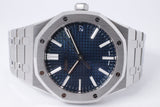 AUDEMARS PIGUET 2023 41mm ROYAL OAK BLUE 15510ST BOX & PAPERS