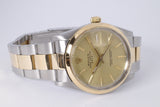 ROLEX 1987 VINTAGE OYSTER PERPETUAL DATE 34mm TWO TONE BOX & PAPERS 15003 $4,000