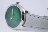 MOSER & CIE ENDEAVOUR CENTRE SECONDS LIME GREEN ENAMEL DIAL MINT BOX & PAPERS