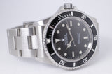 ROLEX 2004 STAINLESS STEEL NO DATE SUBMARINER MINT 14060M BOX & PAPERS