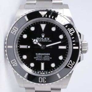 ROLEX NEW 2025 41mm NO DATE SUBMARINER CERAMIC STAINLESS STEEL 124060 BOX & PAPERS $12,975