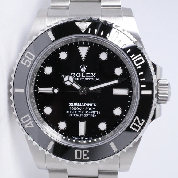 ROLEX NEW 2025 41mm NO DATE SUBMARINER CERAMIC STAINLESS STEEL 124060 BOX & PAPERS $12,975
