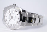 ROLEX NEW 2025 DATEJUST 41 STAINLESS STEEL SMOOTH BEZEL WHITE ROMAN DIAL 126300 OYSTER BRACELET BOX & PAPERS $9,800