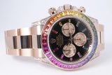 ROLEX NEW 2025 EVEROSE RAINBOW DAYTONA 126595 BOX & PAPERS