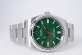ROLEX 2021 36mm OYSTER PERPETUAL 126000 GREEN DIAL BOX & PAPERS
