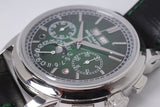 PATEK PHILIPPE PLATINUM GRAND COMPLICATION PERPETUAL CALENDAR CHRONOGRAPH GREEN DIAL 5270P-014 BOX & PAPERS