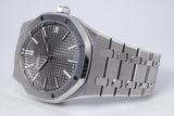 AUDEMARS PIGUET 41mm ROYAL OAK STAINLESS STEEL GREY DIAL 15510ST BOX & PAPERS $43,500