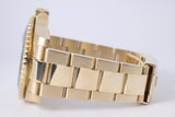 ROLEX 2009 YELLOW GOLD GMT MASTER II GREEN DIAL MINT 116718 LN BOX & PAPERS