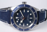 TUDOR 2022 BLACK BAY 58 BLUE ON ON STRAP 79030B MINT BOX & PAPERS