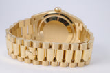 ROLEX  YELLOW GOLD DAY-DATE PRESIDENT 36 GREEN OMBRE DIAMOND DIAL MINT 128238 BOX & PAPERS $46,500