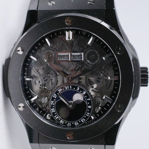 HUBLOT CLASSIC FUSION AEROFUSION BLACK MAGIC BOX & PAPERS $8,500