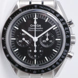 OMEGA SPEEDMASTER PROFESSIONAL MOONWATCH SAPPHIRE SANDWICH SIGNED BY ASTRONAUT CHARLIE DUKE BOX & PAPERS $8,500