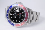 ROLEX PEPSI GMT MASTER II STAINLESS STEEL 16710 BOX,  PAPERS, RECENT FACTORY SERVICE