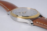 NAOYA HIDA & CO. TWO TONE STAINLESS STEEL & YELLOW GOLD Type7D-7 GERMAIN SILVER DIAL BOX & PAPERS