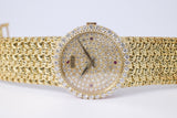 PIAGET VINTAGE YELLOW GOLD DANCER, DIAMOND RUBY DIAL, MANUAL WIND WATCH MINT UNPOLISHED BOX & PAPERS $14,975