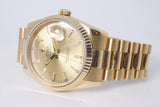 ROLEX 2004 YELLOW GOLD DAY-DATE PRESIDENT  CHAMPAGNE DIAL 118238 BOX & PAPERS