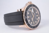 ROLEX EVEROSE YACHTMASTER OYSTER FLEX ORIGINAL 116655 FRESH SERVICE MINT BOX & PAPERS