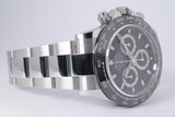 ROLEX DAYTONA STAINLESS STEEL & CERAMIC BEZEL BLACK DIAL, 116500 BOX & PAPERS