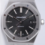 AUDEMARS PIGUET 2014 41mm ROYAL OAK BLACK DIAL STAINLESS STEEL 15400ST BOX & PAPERS