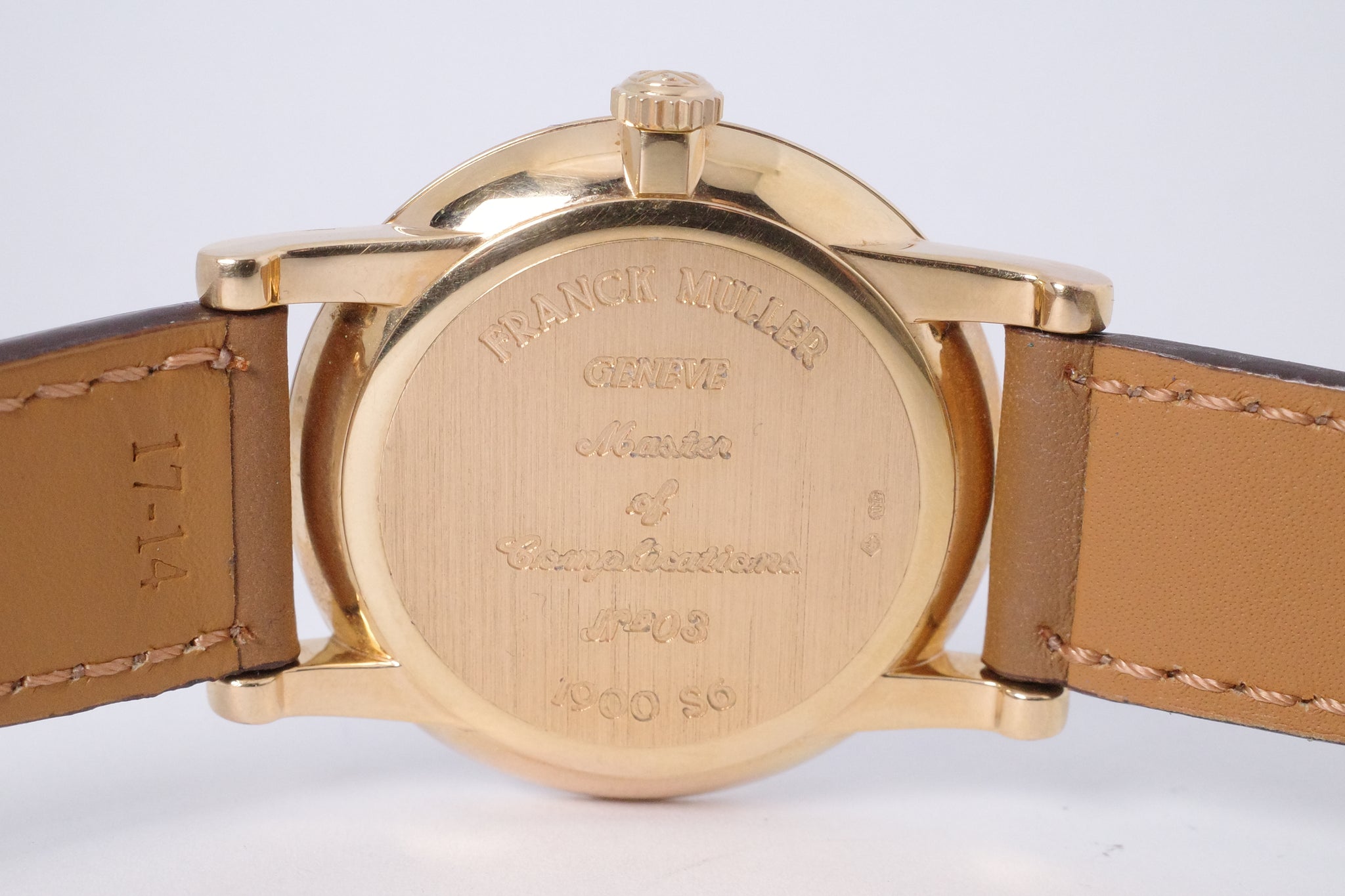 FRANCK MULLER 90s 34mm PINK GOLD ROUND CASE REF 1900 WATCH