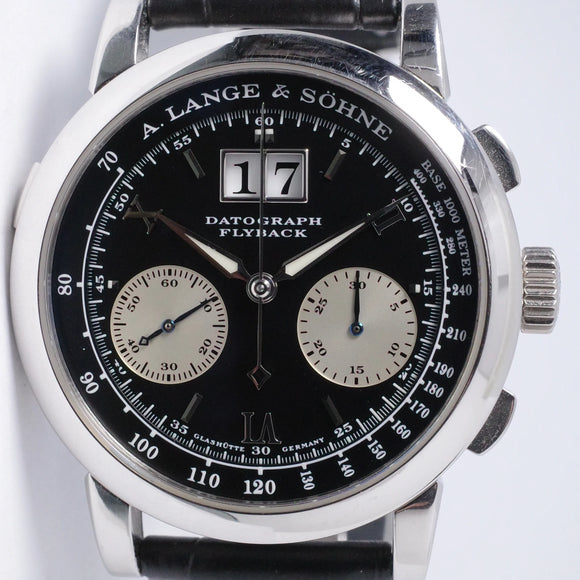 A. LANGE & SOHNE PLATINUM DATOGRAPH CHRONOGRAPH FLYBACK 403.035 BOX & PAPERS