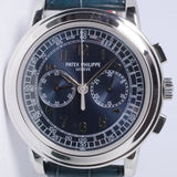 PATEK PHILIPPE PLATINUM MANUAL CHRONOGRAPH BLUE DIAL 5070P MINT BOX & PAPERS $189,975
