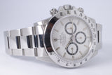 ROLEX DAYTONA ZENITH WHITE DIAL UNPOLISHED COMPLETE SET 16520 BOX & PAPERS