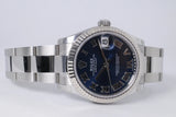 ROLEX NEW 2025 DATEJUST 31 BLUE ROMAN DIAL FLUTED BEZEL OYSTER BRACELET 278274 BOX & PAPERS $10,700
