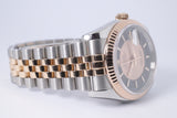 ROLEX DATEJUST 36 TWO TONE ROSE GOLD TUXEDO DIAL JUBILEE BRACELET 116231 BOX & PAPERS $11,975