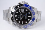 ROLEX 2017 GMT CERAMIC MASTER II "BATMAN" OYSTER BRACELET UNWORN WITH STICKERS 116710 BOX & PAPERS $14,975