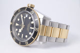 TUDOR BLACK DAY HERITAGE TWO TONE BLACK DIAL 79733N BOX & PAPERS $3,500