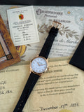 ROGER DUBUIS ROSE GOLD HOMMAGE H37 WHITE ENAMEL DIAL UNPOLISHED BOX & PAPERS $24,975