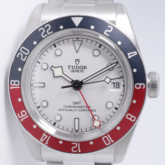 TUDOR BLACK BAY GMT PEPSI WHITE DIAL M79830RB BOX & PAPERS $3,000