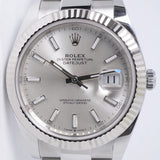 ROLEX 2025 NEW DATEJUST 41 SILVER DIAL, FLUTED BEZEL, 126334 BOX & PAPERS $13,500