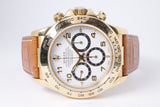ROLEX 1995 YELLOW GOLD ZENITH DAYTONA WHITE DIAL 16518 WITH PAPERS