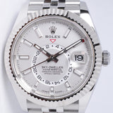 ROLEX NEW 2025 SKY-DWELLER STAINLESS STEEL WHITE DIAL JUBILEE BRACELET 336934 BOX & PAPERS $21,500