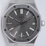 AUDEMARS PIGUET 41mm ROYAL OAK STAINLESS STEEL GREY DIAL 15510ST BOX & PAPERS $43,500