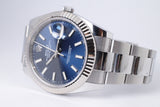 ROLEX DATEJUST 41 BLUE DIAL OYSTER BRACELET 126334 BOX & PAPERS $11,500