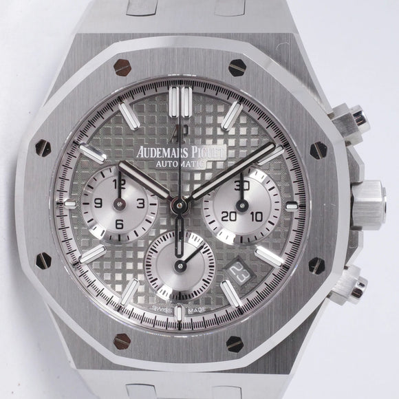 AUDEMARS PIGUET 38mm ROYAL OAK CHRONOGRAPH GREY DIAL STAINLESS STEEL 26315ST BOX & PAPERS