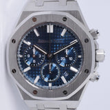 AUDEMARS PIGUET 2022 38mm ROYAL OAK BLUE CHRONOGRAPH 26315ST BOX & PAPERS