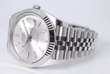 ROLEX 2025 NEW DATEJUST 41 SILVER DIAL, FLUTED, JUBILEE BRACELET 126334 BOX & PAPERS